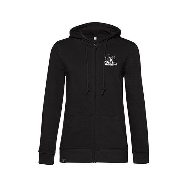 Rheinhessen Zip Hoodie Women | RHNHSSN schwarz Restposten Gr. M